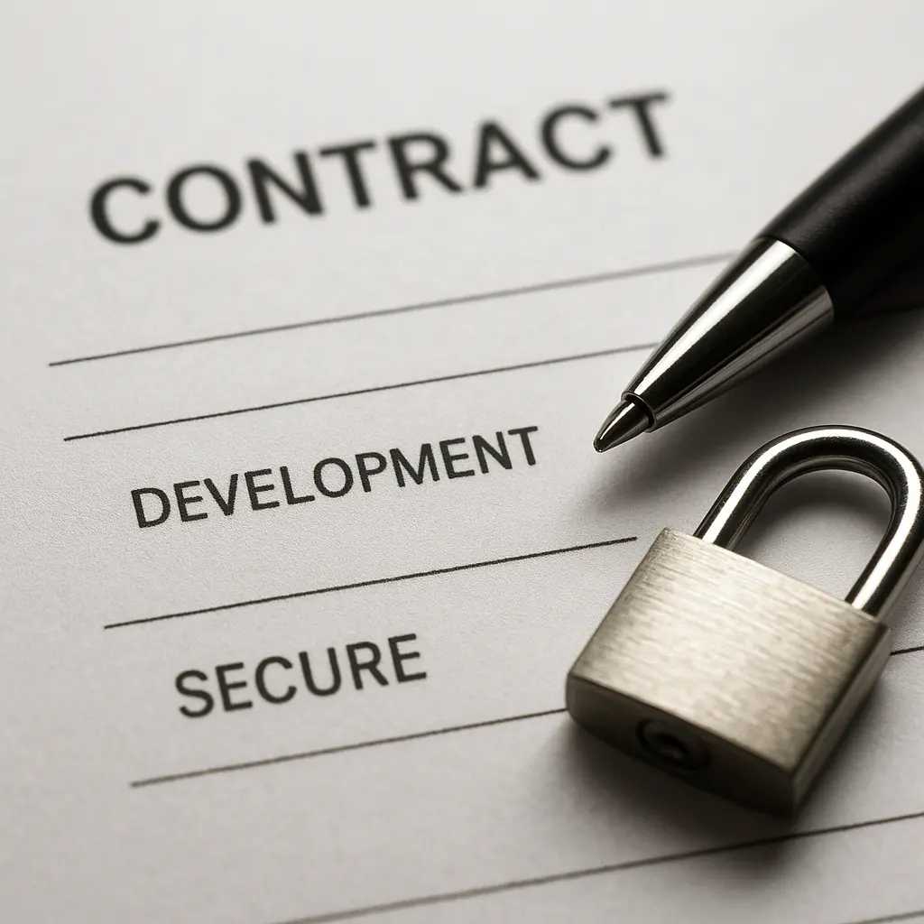 contrat développement logiciel IA